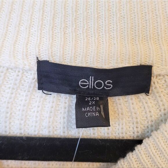 Ellos Women's Black And White Over Sized Stripe Sweater Size 2X - Picture 3 of 6